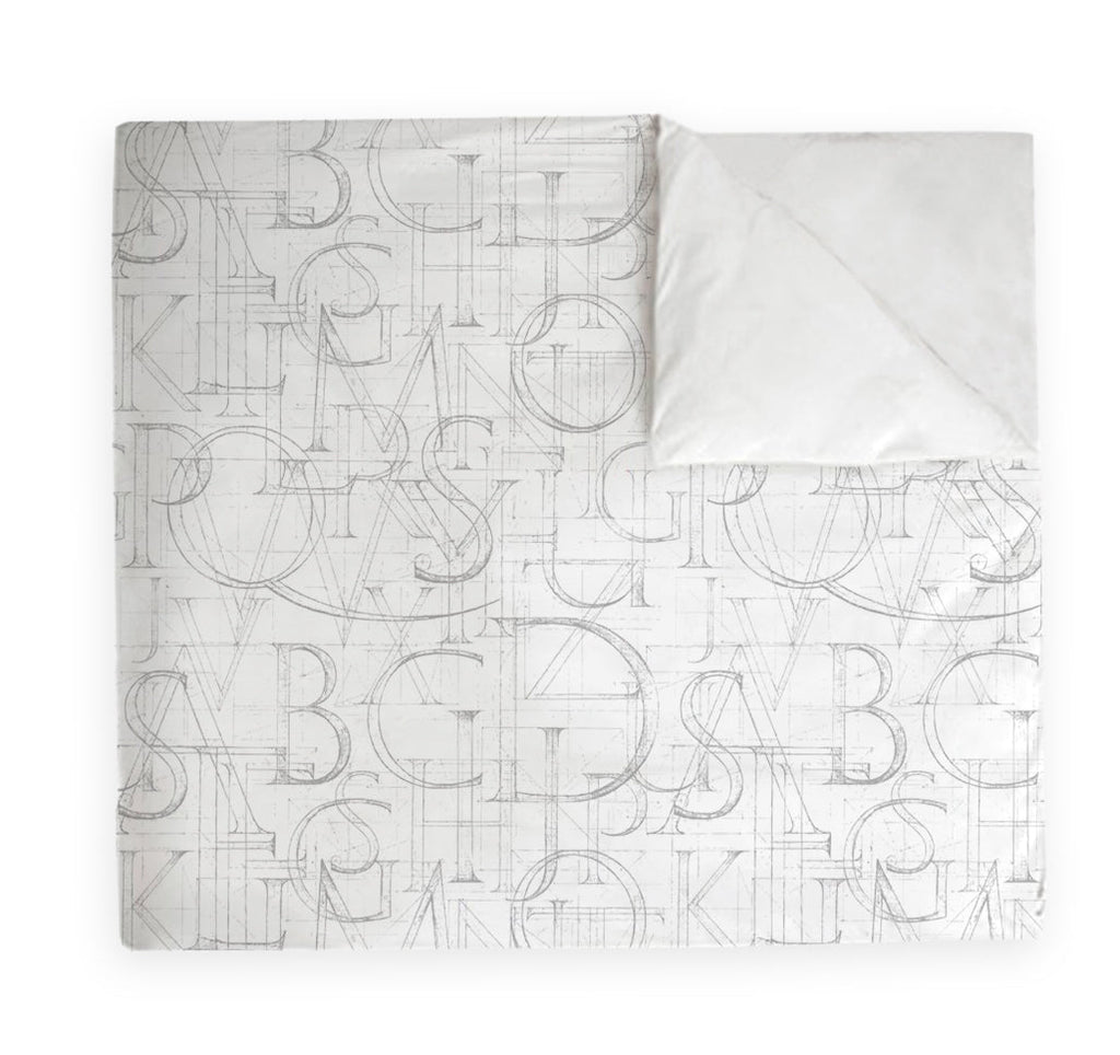 Textiles, Tela, Cojín, Funda Plumón, Piecera, Ropa Cama, Textil, cubre plumón, Genero, Cojines, Manta, Chal, Cubre Cama, Diseño Alfabet White