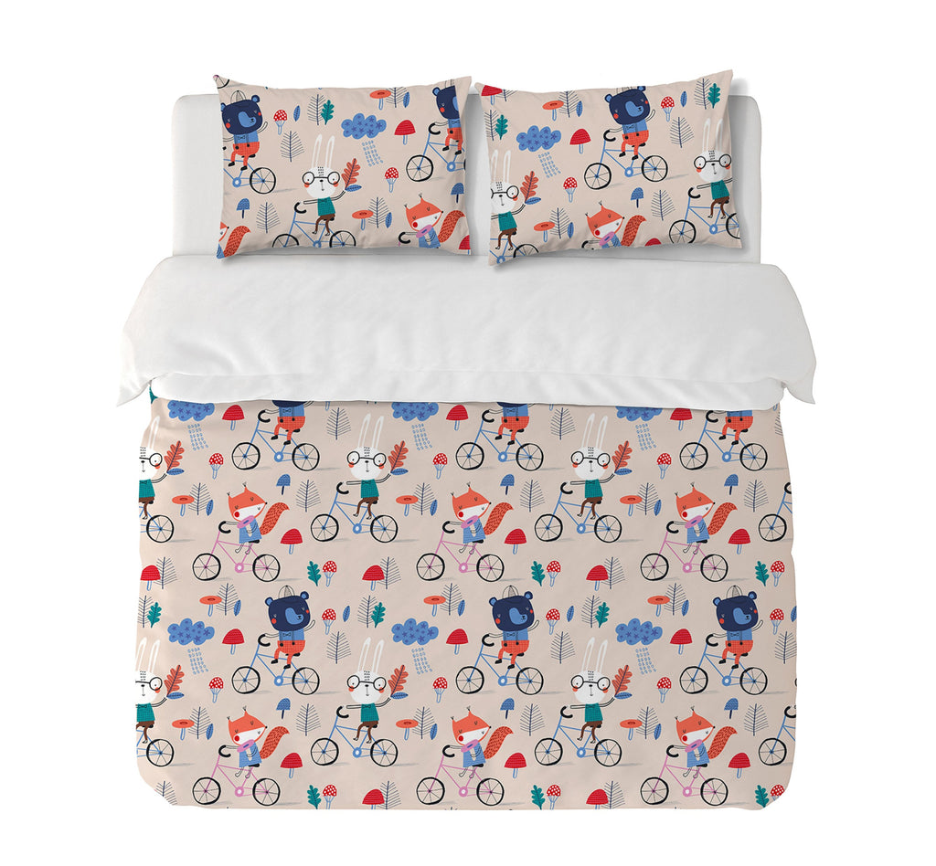 Textiles, Tela, Cojín, Funda Plumón, Piecera, Ropa Cama, Textil, cubre plumón, Genero, Cojines, Manta, Chal, Cubre Cama, Diseño Biking Animals