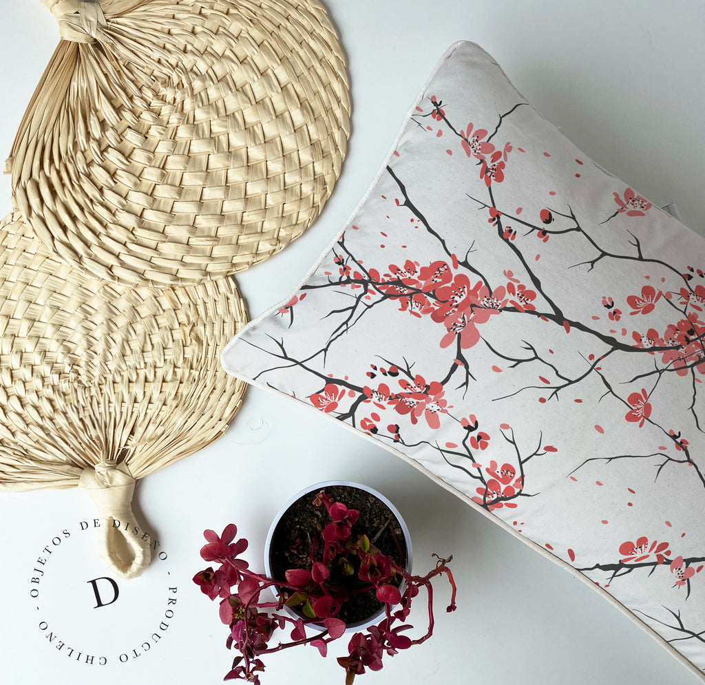 Textiles, Tela, Cojín, Funda Plumón, Piecera, Ropa Cama, Textil, cubre plumón, Genero, Cojines, Manta, Chal, Cubre Cama, Diseño Cherry Blossom