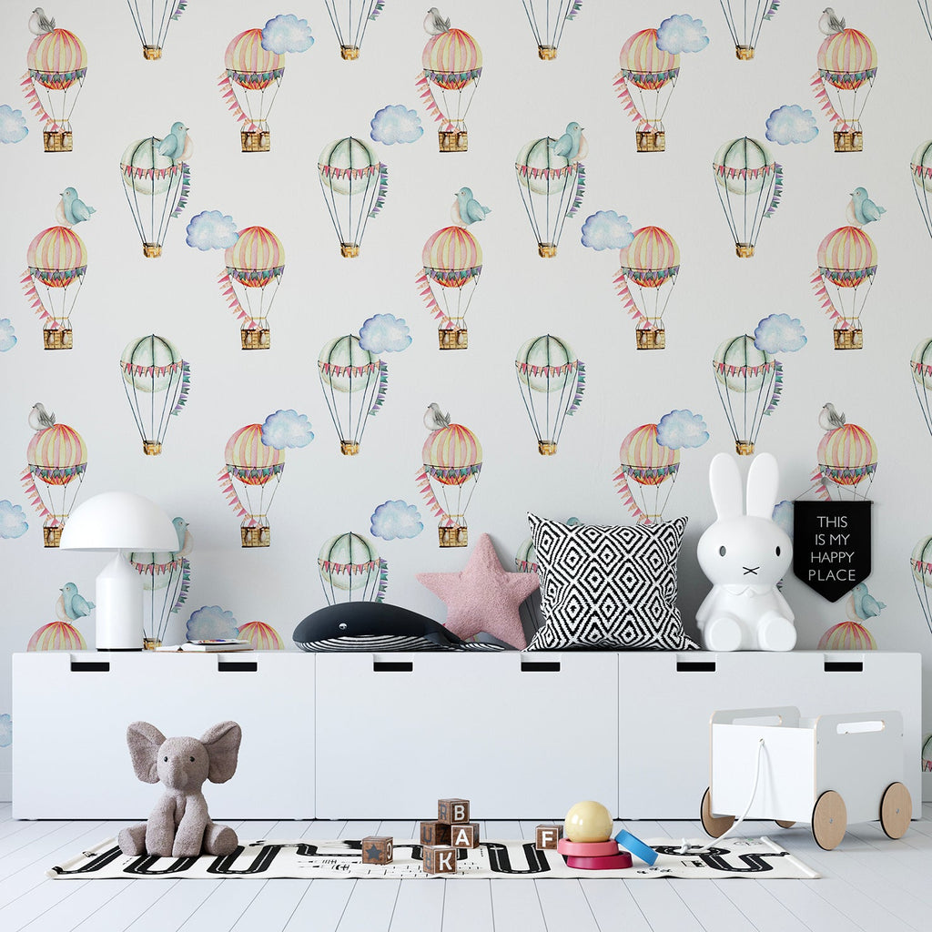 Papel Mural y Vinilico Autoadhesivo para muros de la marca The Wall, diseño de tendencia Air Balloon