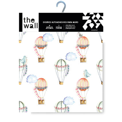 Papel Mural y Vinilico Autoadhesivo para muros de la marca The Wall, diseño de tendencia Air Balloon
