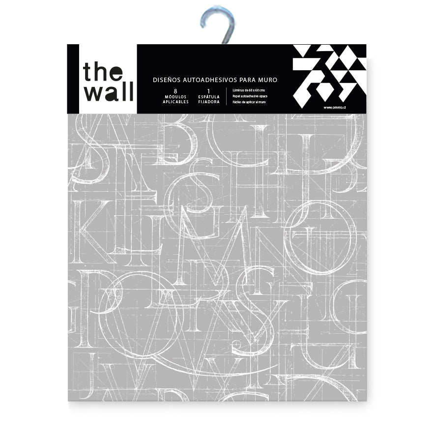 Papel Mural y Vinilico Autoadhesivo para muros de la marca The Wall, diseño de tendencia Alfabet
