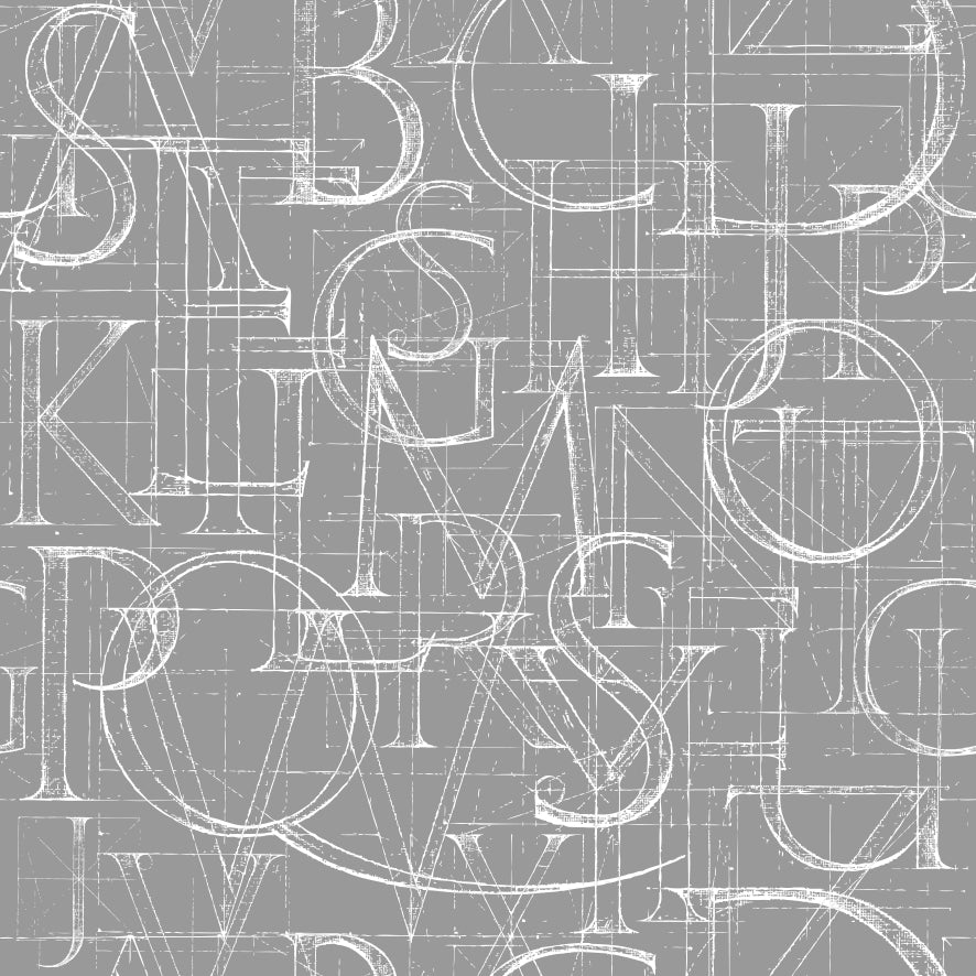 Papel Mural y Vinilico Autoadhesivo para muros de la marca The Wall, diseño de tendencia Alfabet