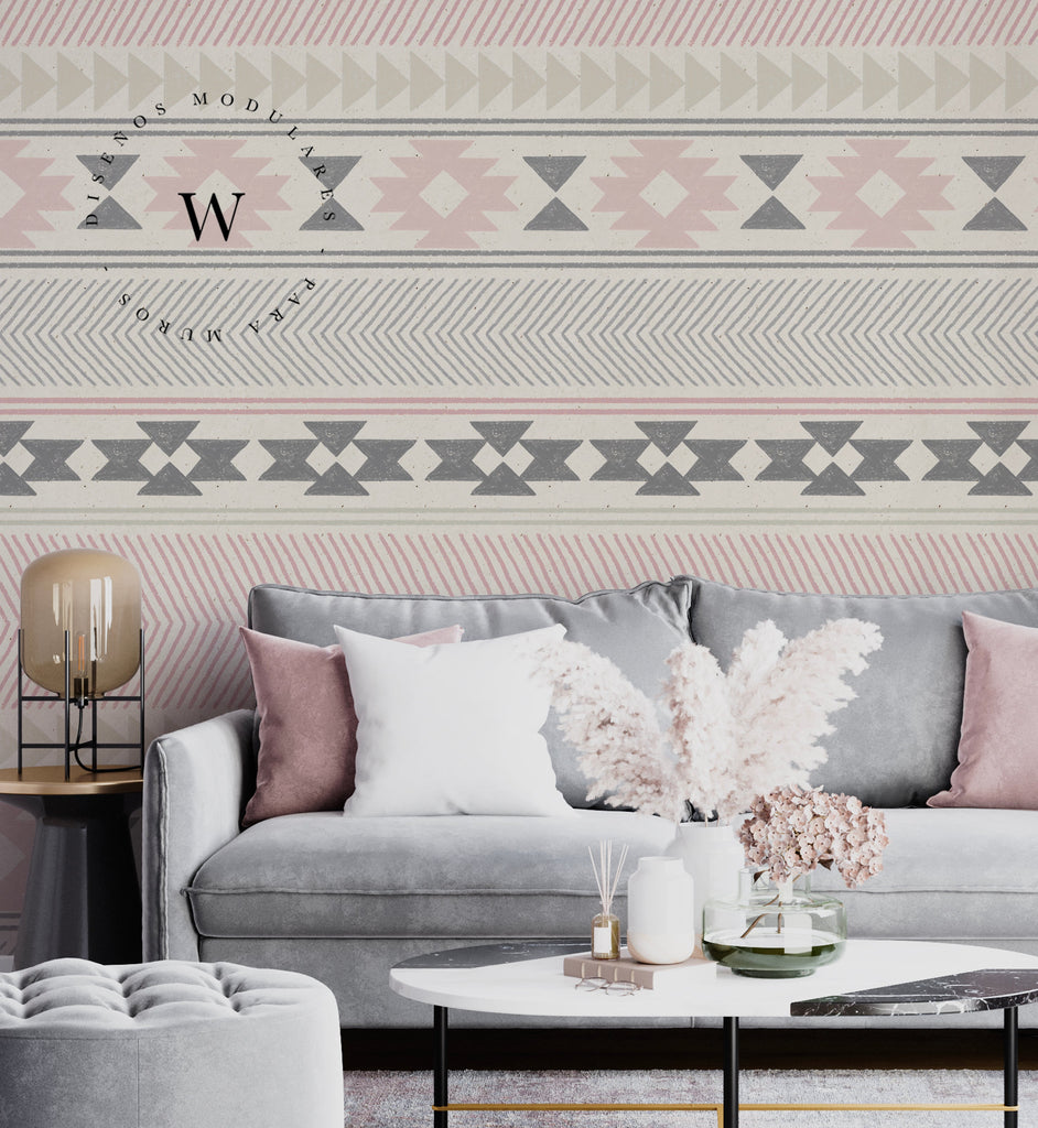 Papel Mural y Vinilico Autoadhesivo para muros de la marca The Wall, diseño de tendencia Andino