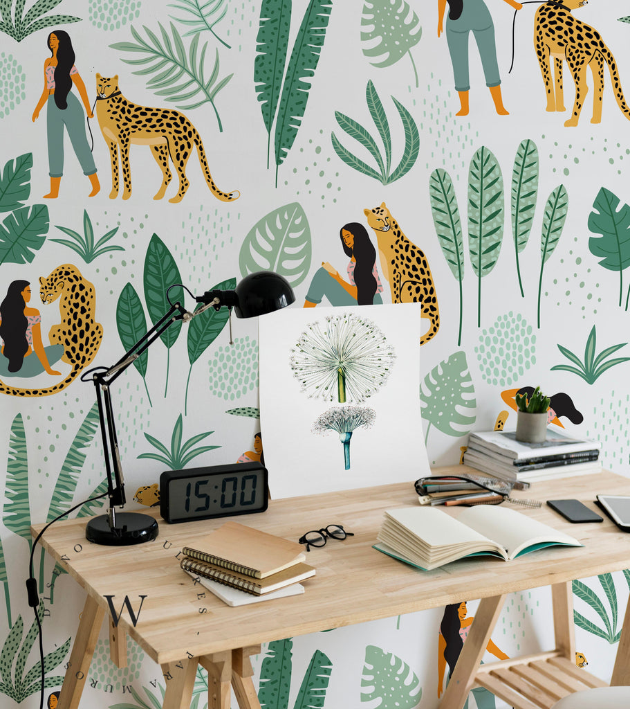 Papel Mural y Vinilico Autoadhesivo para muros de la marca The Wall, diseño de tendencia Be Wild