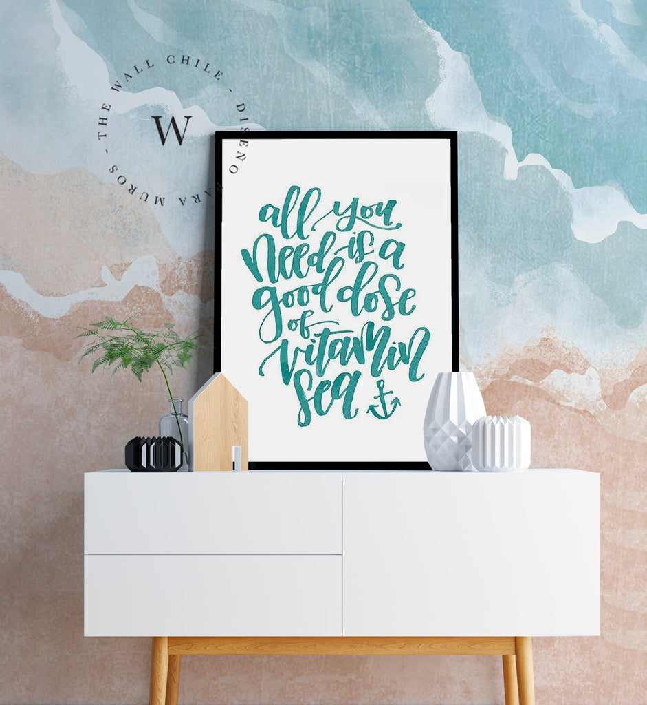 Papel Mural y Vinilico Autoadhesivo para muros de la marca The Wall, diseño de tendencia Beach