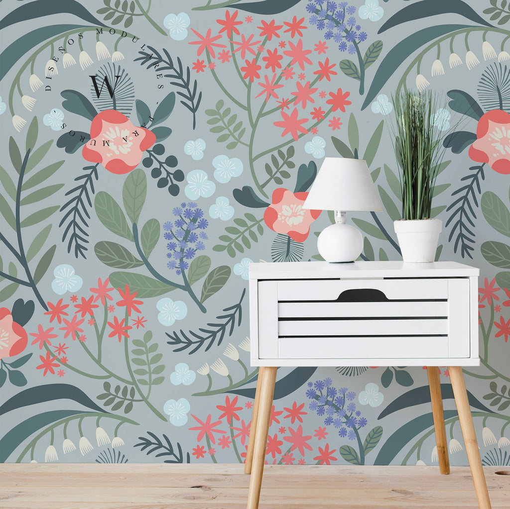 Papel Mural y Vinilico Autoadhesivo para muros de la marca The Wall, diseño de tendencia Beauty