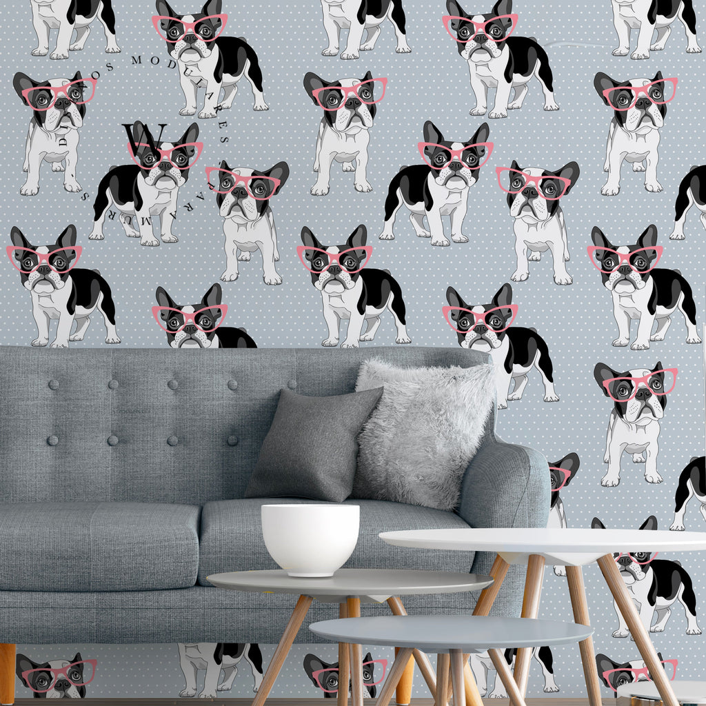 Papel Mural y Vinilico Autoadhesivo para muros de la marca The Wall, diseño de tendencia Beverly Dog