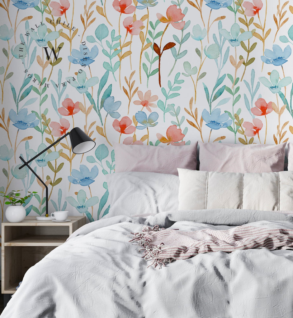 Papel Mural y Vinilico Autoadhesivo para muros de la marca The Wall, diseño de tendencia Big Flowers