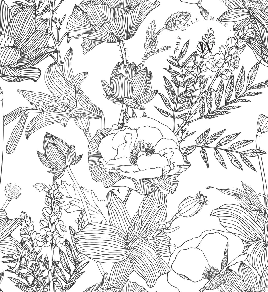 Papel Mural, Papel Pintado, Wallpaper, Mural, Empavonados, Vinilico Autoadhesivo para muros de la marca The Wall, diseño de tendencia Big Garden