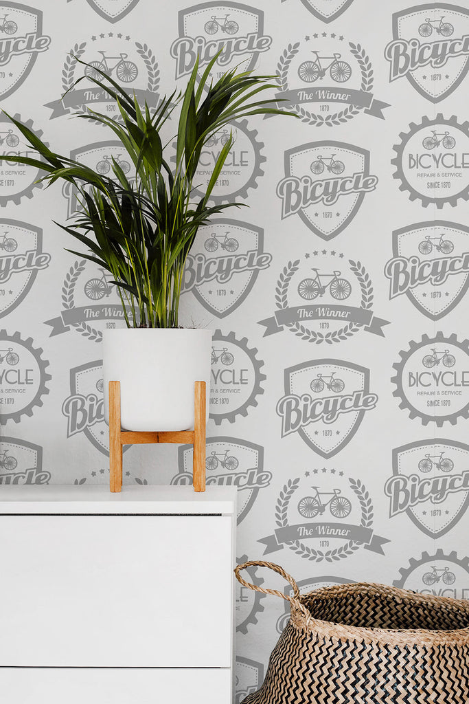 Papel Mural y Vinilico Autoadhesivo para muros de la marca The Wall, diseño de tendencia Bike