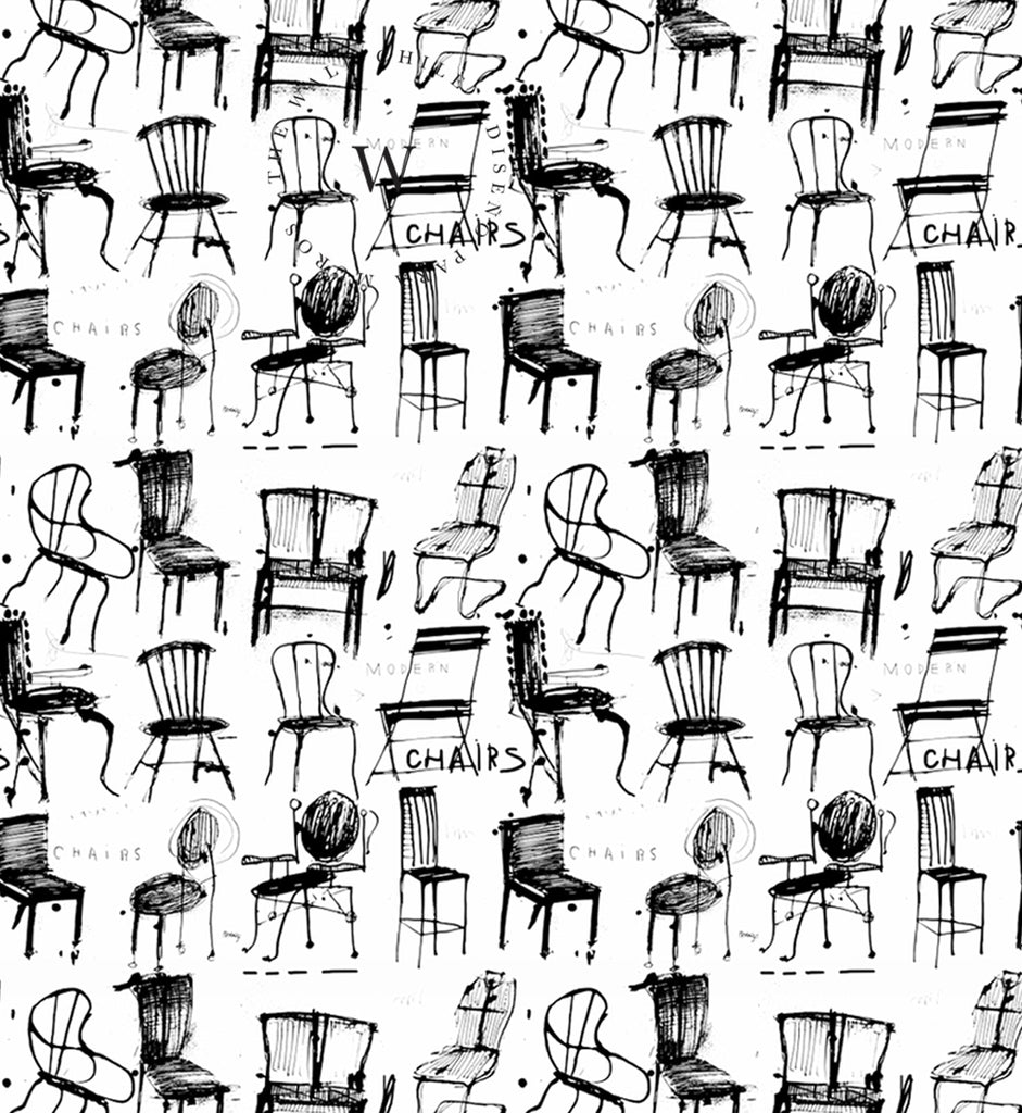 Papel Mural y Vinilico Autoadhesivo para muros de la marca The Wall, diseño de tendencia Chair