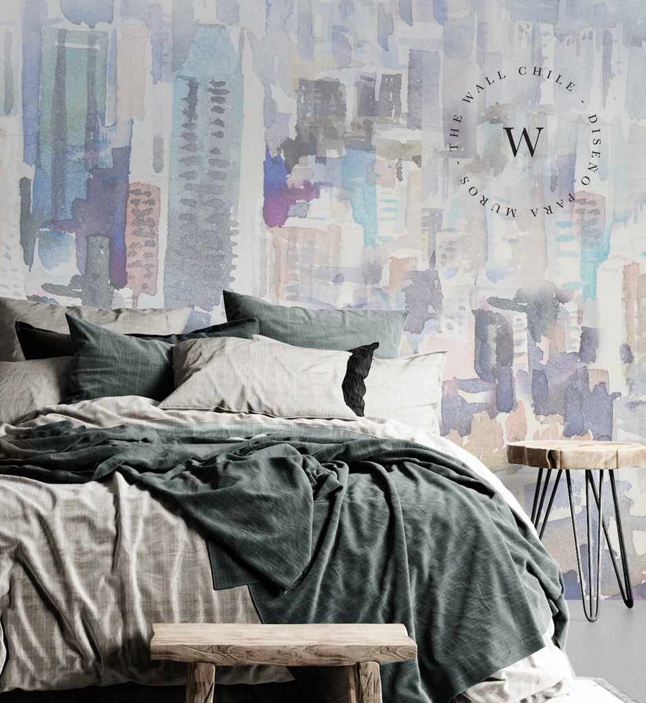 Papel Mural, Papel Pintado, Wallpaper, Mural, Empavonados, Vinilico Autoadhesivo para muros de la marca The Wall, diseño de tendencia City Color