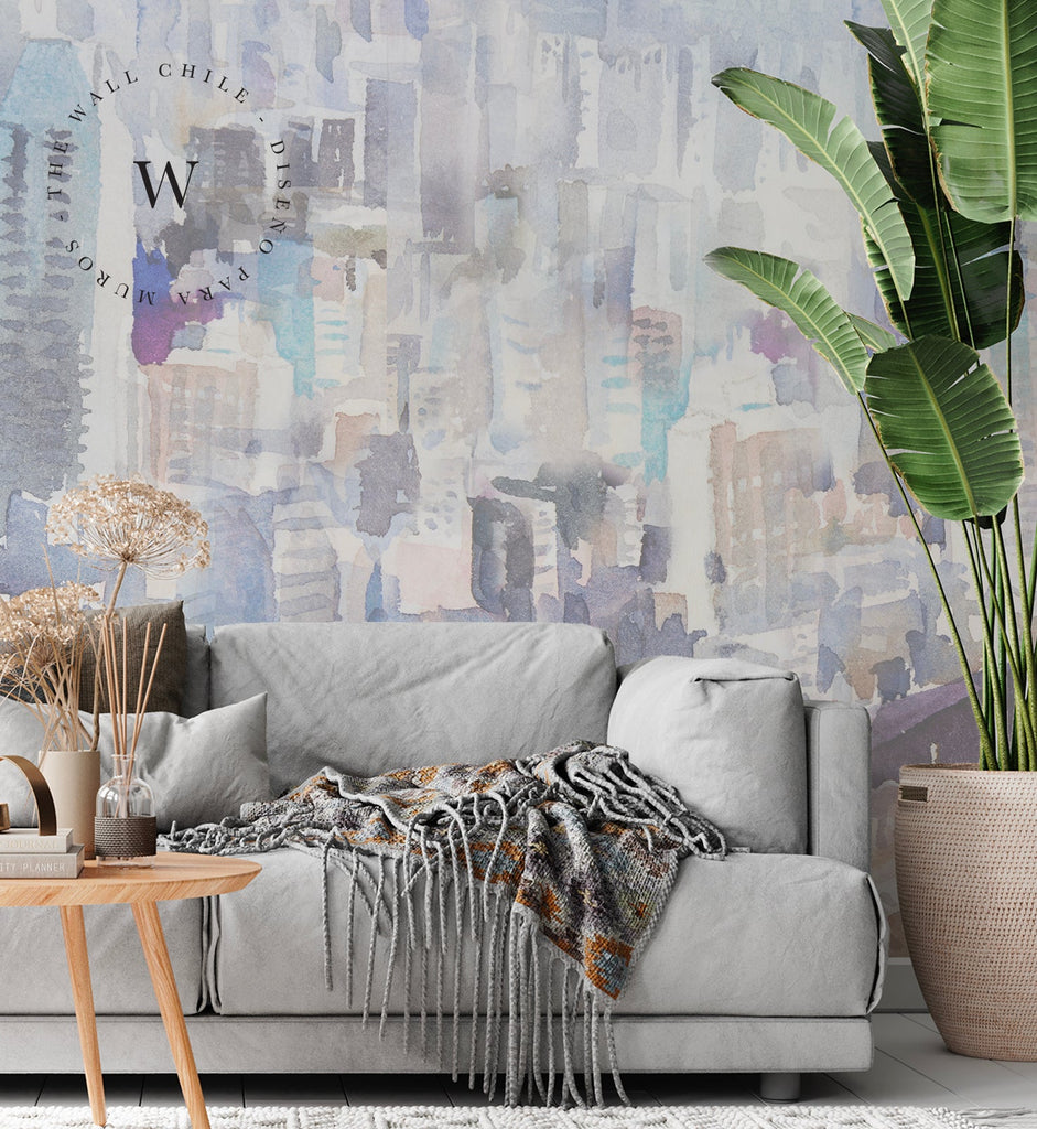 Papel Mural, Papel Pintado, Wallpaper, Mural, Empavonados, Vinilico Autoadhesivo para muros de la marca The Wall, diseño de tendencia City Color