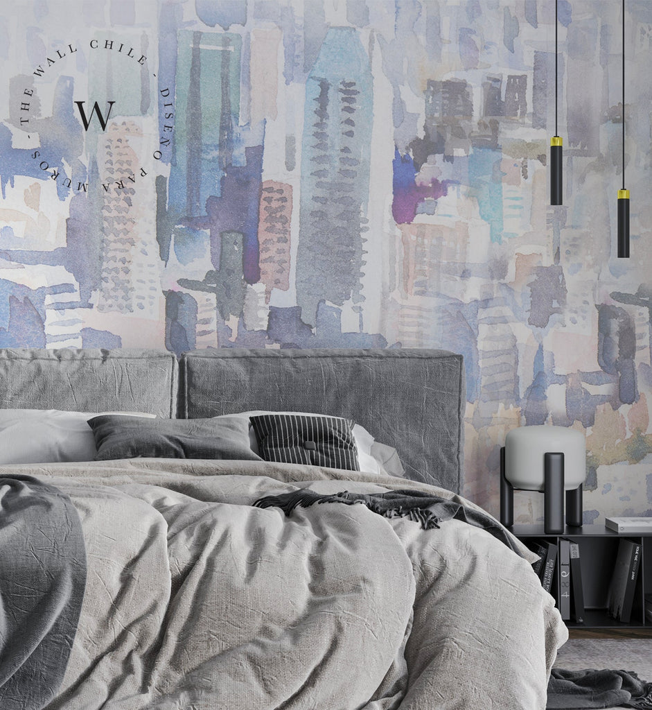 Papel Mural, Papel Pintado, Wallpaper, Mural, Empavonados, Vinilico Autoadhesivo para muros de la marca The Wall, diseño de tendencia City Color