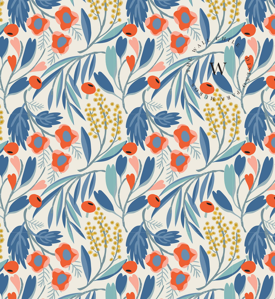 Papel Mural y Vinilico Autoadhesivo para muros de la marca The Wall, diseño de tendencia Color Garden