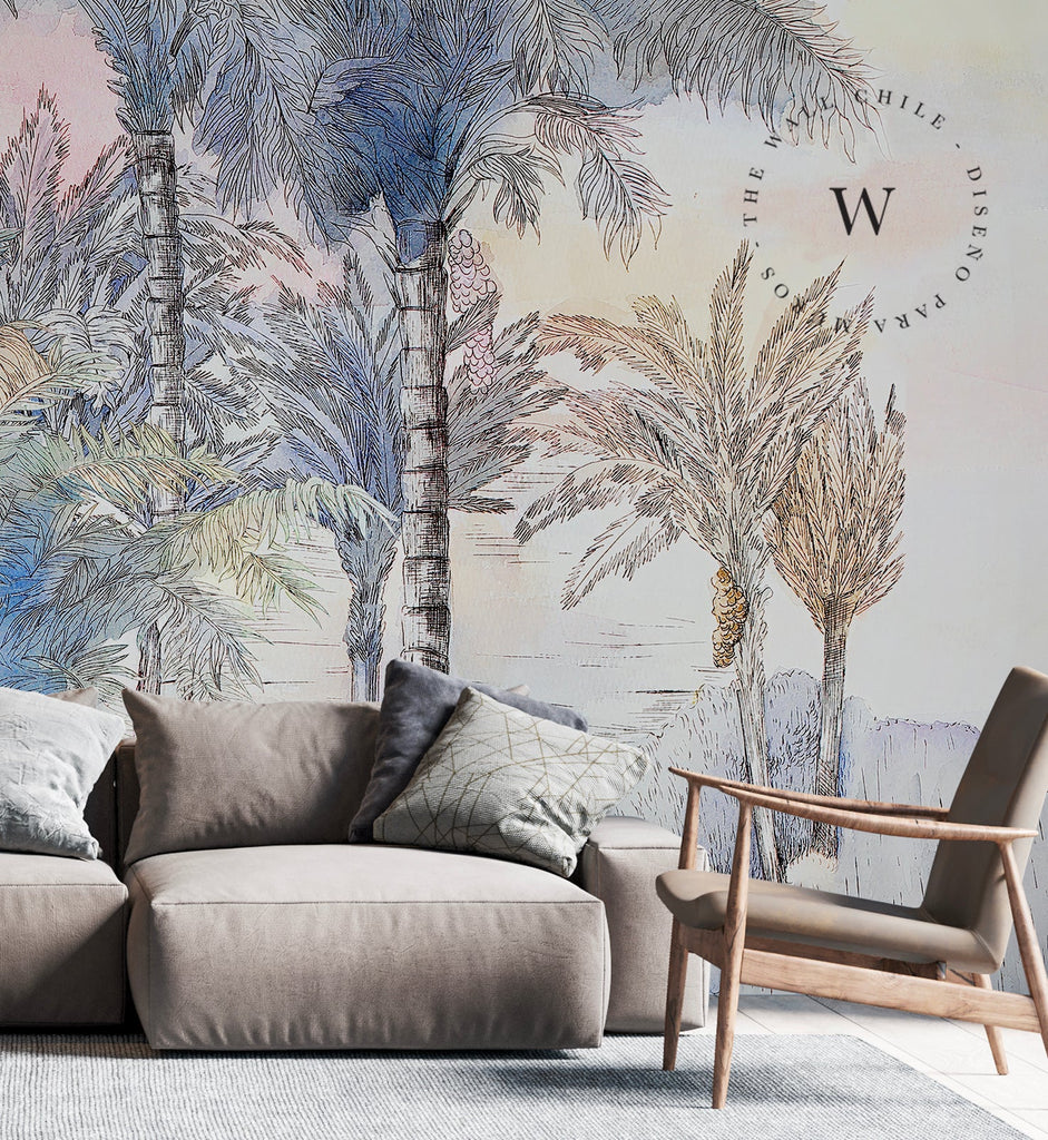 Papel Mural, Papel Pintado, Wallpaper, Mural, Empavonados, Vinilico Autoadhesivo para muros de la marca The Wall, diseño de tendencia Color Lanscape