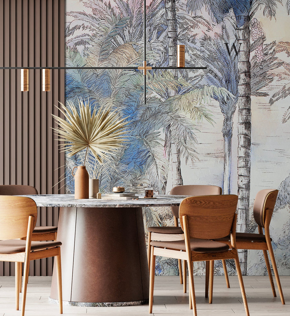 Papel Mural, Papel Pintado, Wallpaper, Mural, Empavonados, Vinilico Autoadhesivo para muros de la marca The Wall, diseño de tendencia Color Lanscape