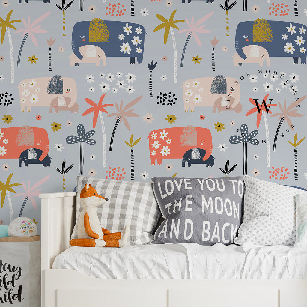 Papel Mural y Vinilico Autoadhesivo para muros de la marca The Wall, diseño de tendencia Elemom