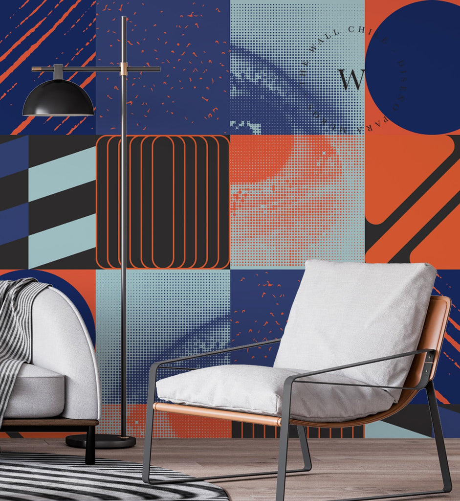 Papel Mural, Papel Pintado, Wallpaper, Mural, Empavonados, Vinilico Autoadhesivo para muros de la marca The Wall, diseño de tendencia Eye See U