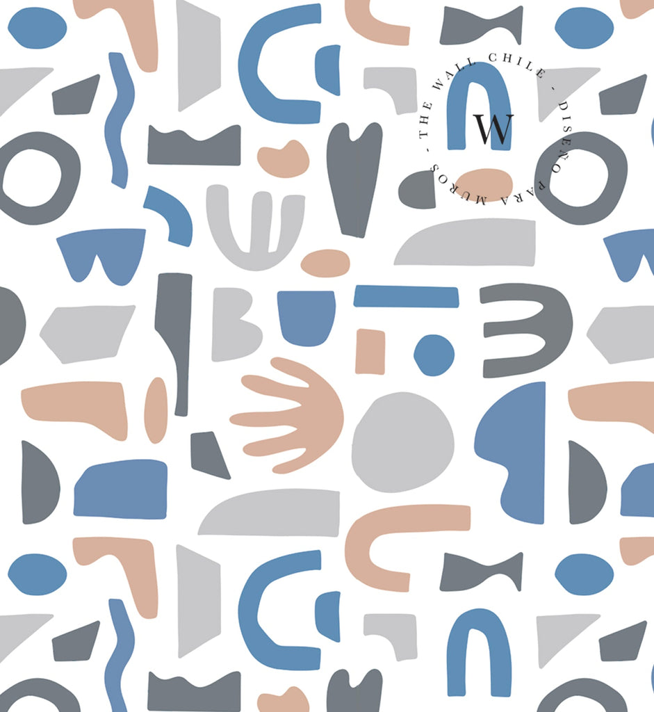 Papel Mural, Papel Pintado, Wallpaper, Mural, Empavonados, Vinilico Autoadhesivo para muros de la marca The Wall, diseño de tendencia Form