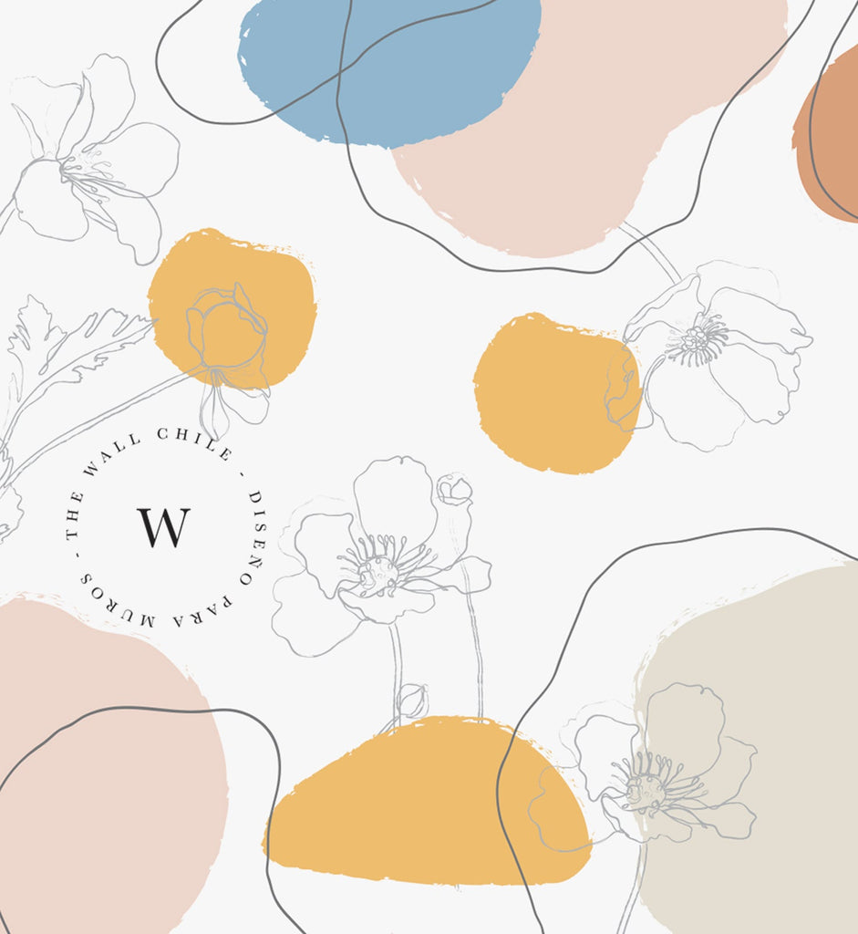 Papel Mural y Vinilico Autoadhesivo para muros de la marca The Wall, diseño de tendencia Free Flowers