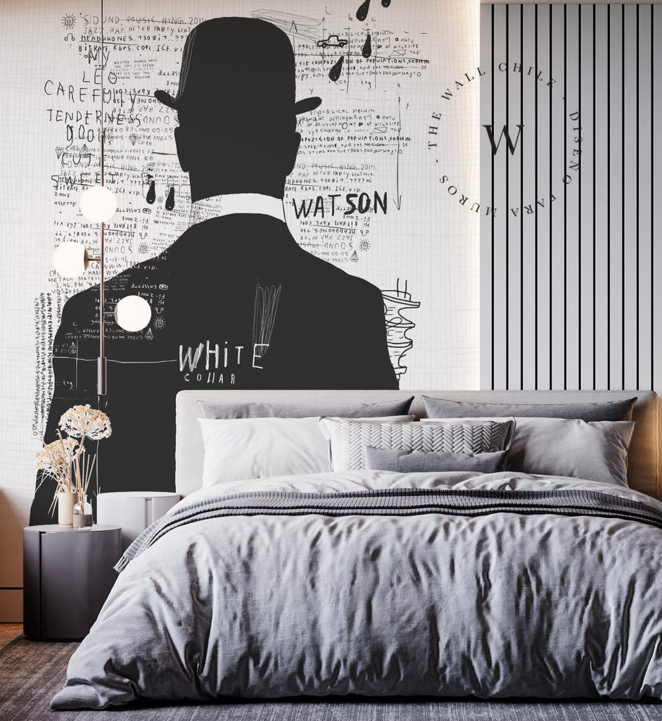 Papel Mural y Vinilico Autoadhesivo para muros de la marca The Wall, diseño de tendencia Magrite