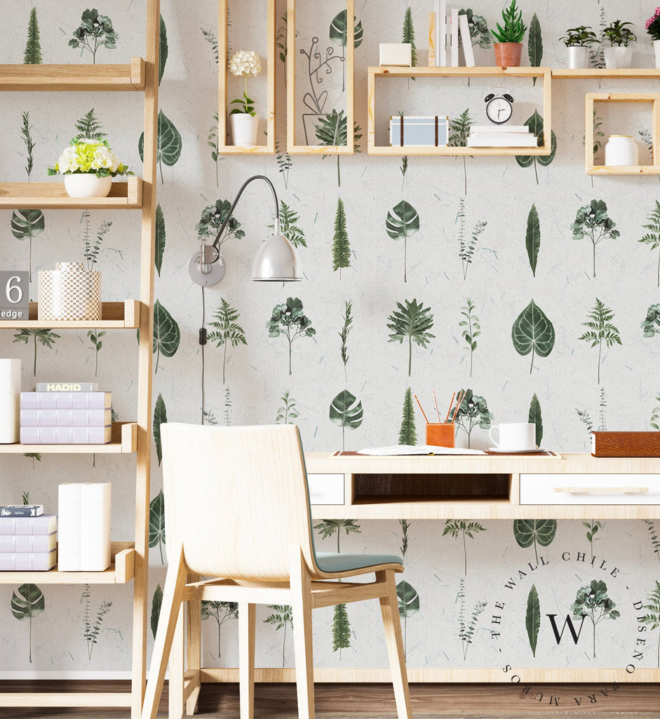 Papel Mural, Papel Pintado, Wallpaper, Mural, Empavonados, Vinilico Autoadhesivo para muros de la marca The Wall, diseño de tendencia Natura