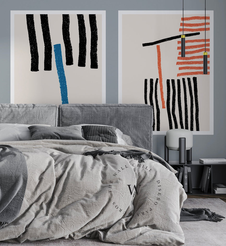 Papel Mural, Papel Pintado, Wallpaper, Mural, Empavonados, Vinilico Autoadhesivo para muros de la marca The Wall, diseño de tendencia Posters