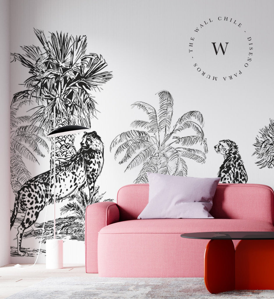 Papel Mural, Papel Pintado, Wallpaper, Mural, Empavonados, Vinilico Autoadhesivo para muros de la marca The Wall, diseño de tendencia Sketch Chita