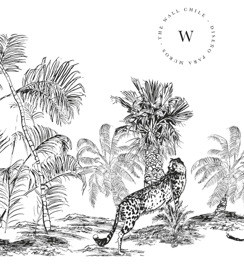 Papel Mural, Papel Pintado, Wallpaper, Mural, Empavonados, Vinilico Autoadhesivo para muros de la marca The Wall, diseño de tendencia Sketch Chita