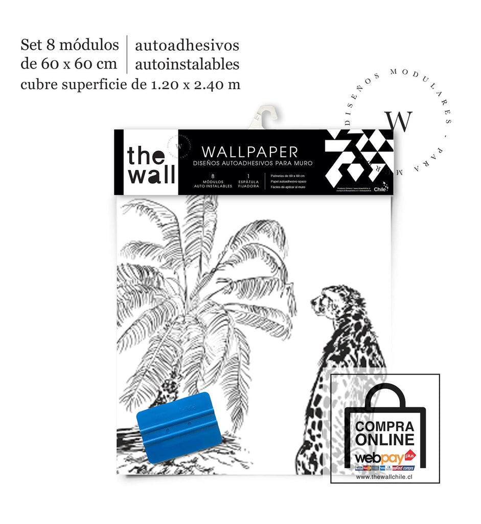 Papel Mural, Papel Pintado, Wallpaper, Mural, Empavonados, Vinilico Autoadhesivo para muros de la marca The Wall, diseño de tendencia Sketch Chita