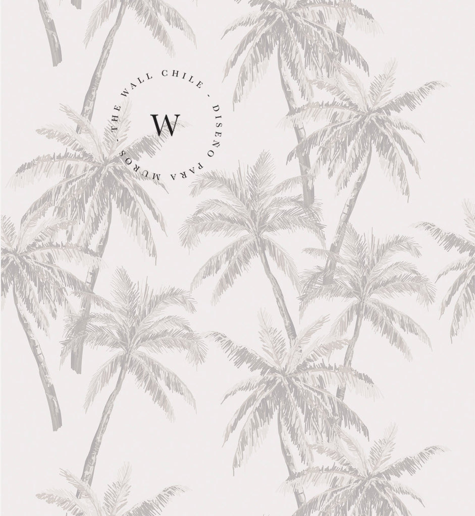 Papel Mural, Papel Pintado, Wallpaper, Mural, Empavonados, Vinilico Autoadhesivo para muros de la marca The Wall, diseño de tendencia Soft Palm