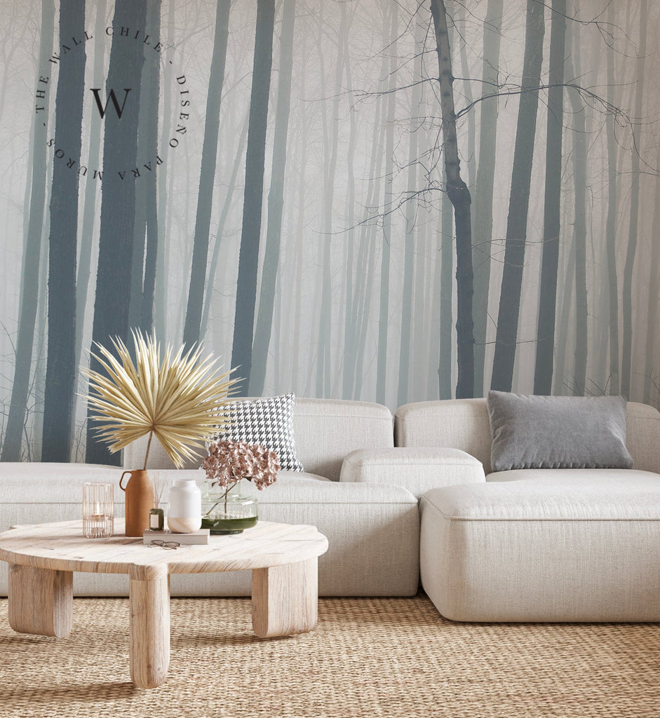  Papel Mural, Papel Pintado, Empavonados, Vinilico Autoadhesivo para muros de la marca The Wall, diseño de tendencia The Forest