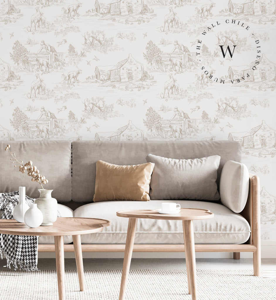 Toile de Jouy Farm Beige
