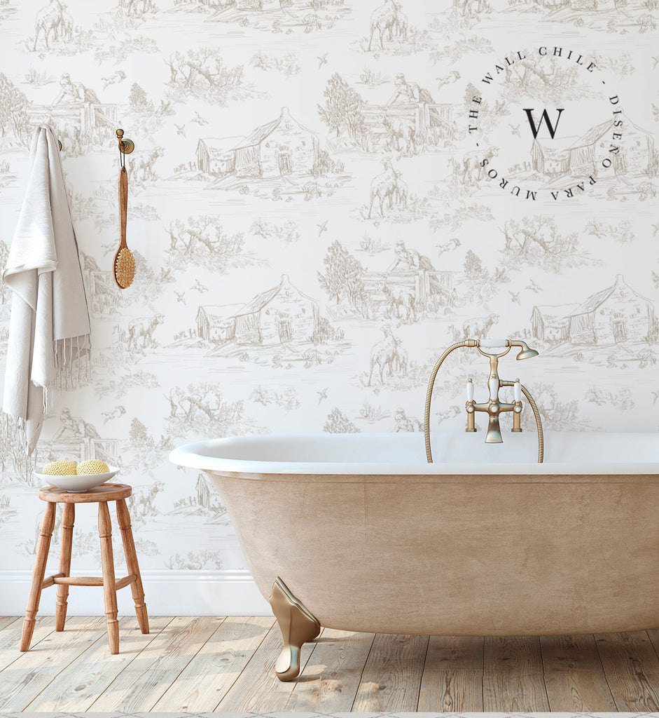 Toile de Jouy Farm Beige