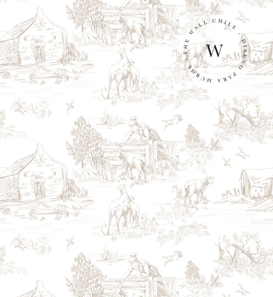 Toile de Jouy Farm Beige