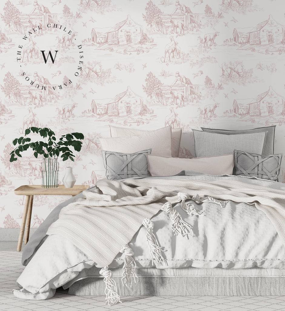 Toile de Jouy Farm Pink