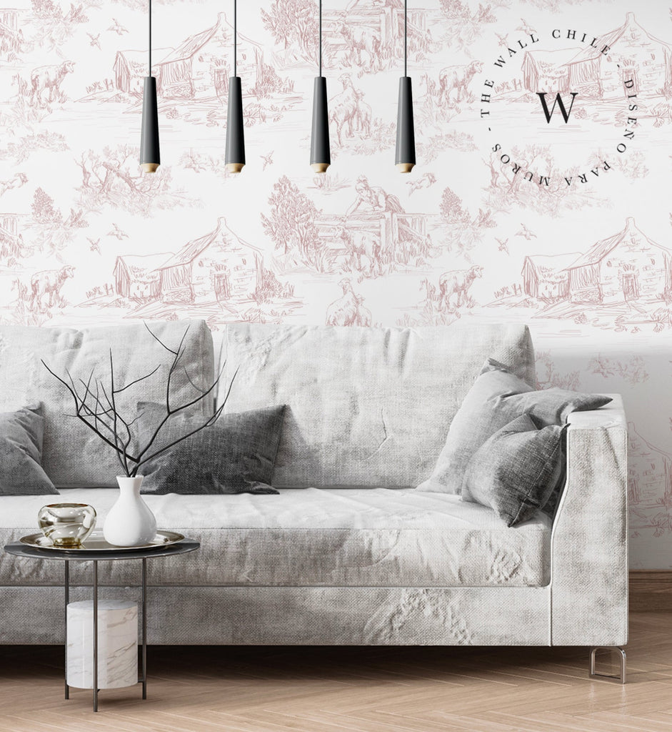 Toile de Jouy Farm Pink