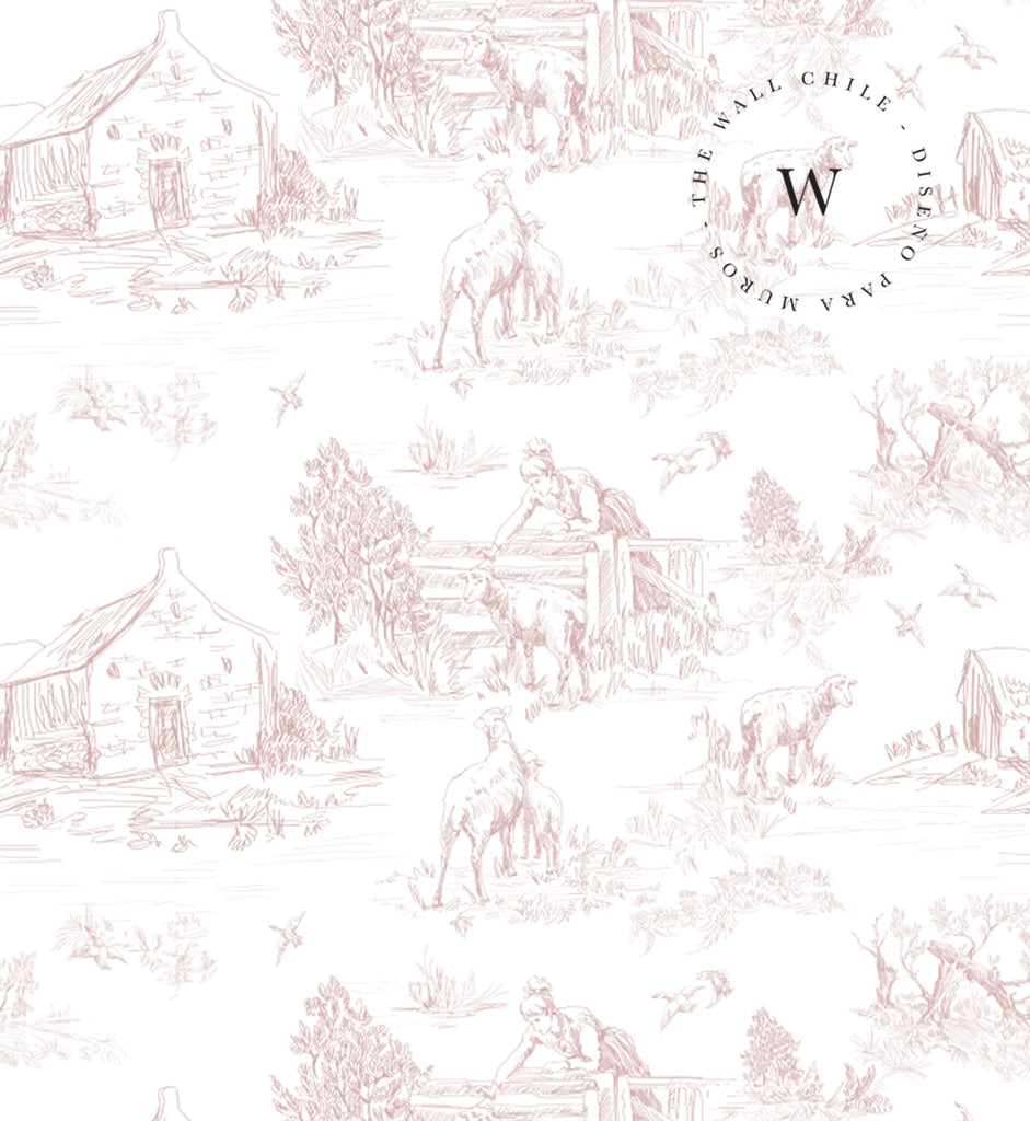 Toile de Jouy Farm Pink