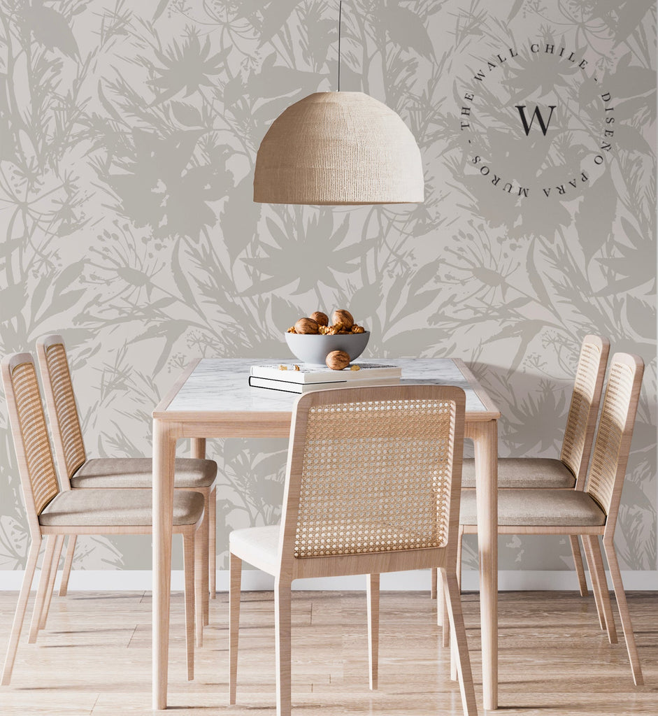 Papel Mural, Papel Pintado, Wallpaper, Mural, Empavonados, Vinilico Autoadhesivo para muros de la marca The Wall, diseño de tendencia Wild Flowers.  