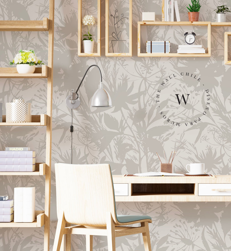 Papel Mural, Papel Pintado, Wallpaper, Mural, Empavonados, Vinilico Autoadhesivo para muros de la marca The Wall, diseño de tendencia Wild Flowers.  