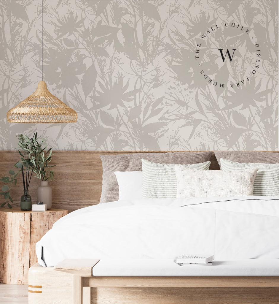 Papel Mural, Papel Pintado, Wallpaper, Mural, Empavonados, Vinilico Autoadhesivo para muros de la marca The Wall, diseño de tendencia Wild Flowers.  