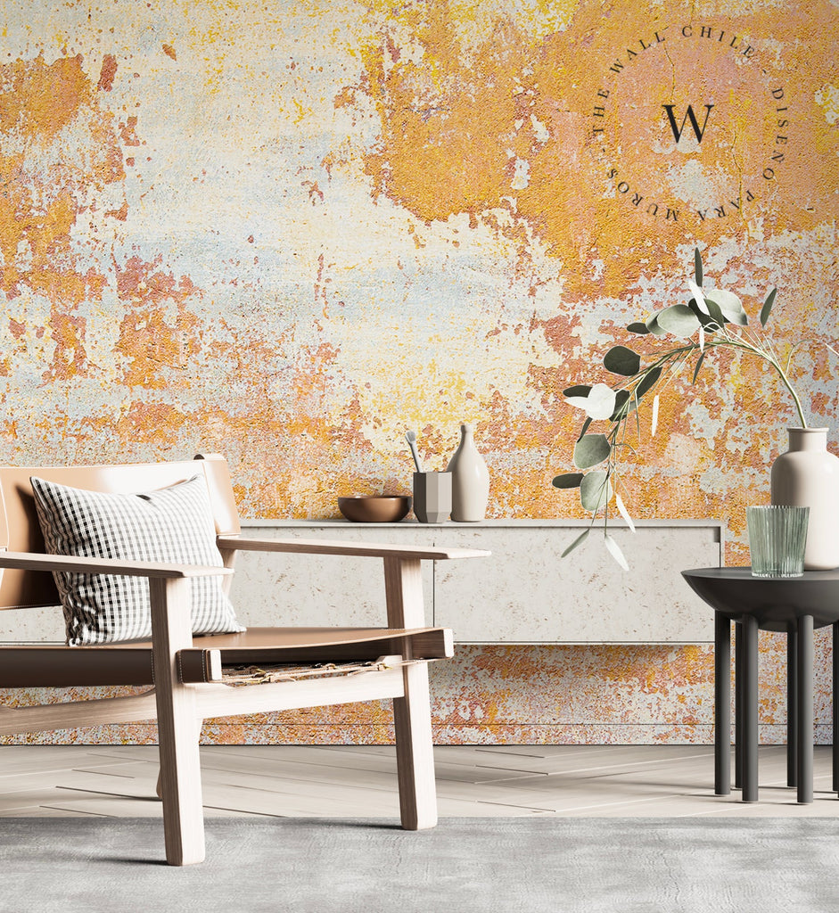 Papel Mural, Papel Pintado, Empavonados, Vinilico Autoadhesivo para muros de la marca The Wall, diseño de tendencia Yellow Wall