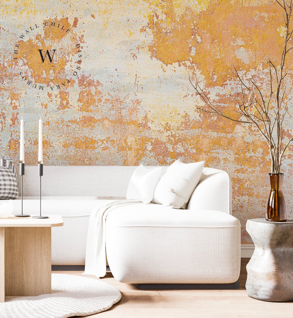 Papel Mural, Papel Pintado, Empavonados, Vinilico Autoadhesivo para muros de la marca The Wall, diseño de tendencia Yellow Wall