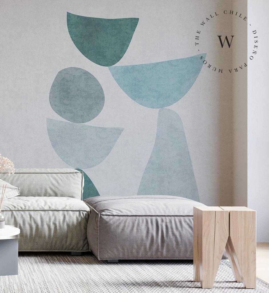 Papel Mural, Papel Pintado, Wallpaper, Mural, Empavonados, Vinilico Autoadhesivo para muros de la marca The Wall, diseño de tendencia Abstractum Bue