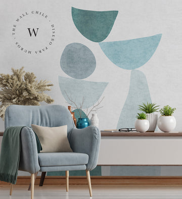 Papel Mural, Papel Pintado, Wallpaper, Mural, Empavonados, Vinilico Autoadhesivo para muros de la marca The Wall, diseño de tendencia Abstractum Bue
