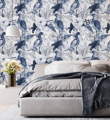 Papen Mural y Vinilico Autoadhesivo para muros marca The Wall, diseño de tendencia Birds & Flowers
