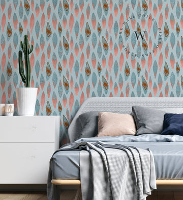 Papel Mural, Papel Pintado, Wallpaper, Mural, Empavonados, Vinilico Autoadhesivo para muros de la marca The Wall, diseño de tendencia Indie