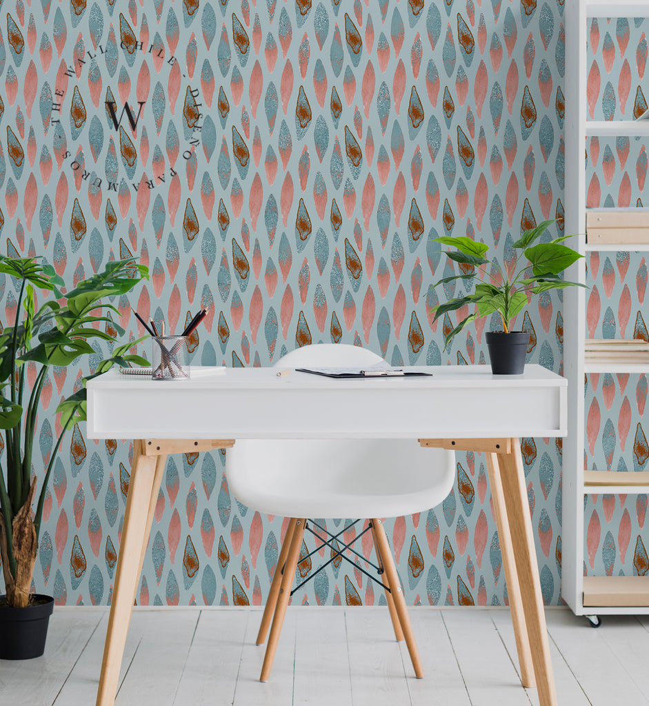 Papel Mural, Papel Pintado, Wallpaper, Mural, Empavonados, Vinilico Autoadhesivo para muros de la marca The Wall, diseño de tendencia Indie